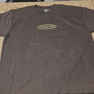 Vans Dark Brown Short Sleeve Tee with Yellow Logo
